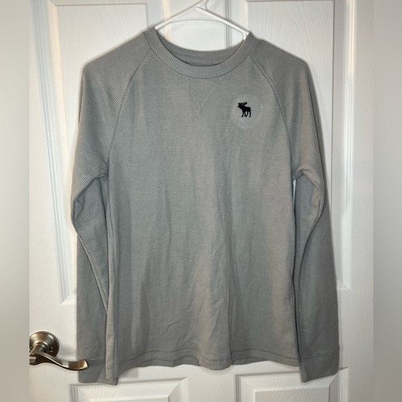 Abercrombie Boys Thermal Waffle Long Sleeve Shirt 13/14 - Picture 2 of 4